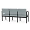 Lesro Ash (Blue) Seat, 3 Seat Sofa, 64.5 W 24.5 L 32 H, Linette Vinyl Seat, Lenox Steel Series LS3101 - alternate 2